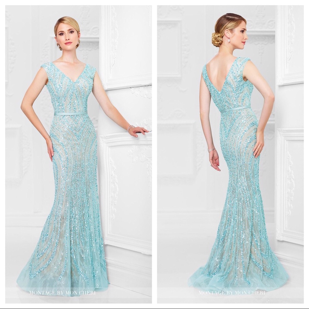 Ivonne D gown Hand beaded exquisite mother of gown
